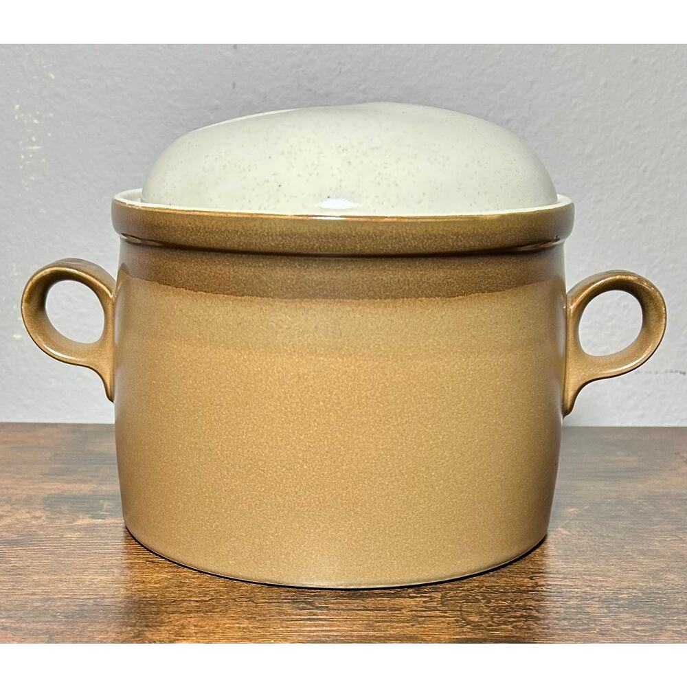 VGT RARE Mikasa Potters Art Ben Seibel 3Qt Buckskin Brown Covered Casserole